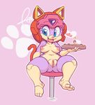  &lt;3 breasts candle cat feline female fire looking_at_viewer mammal nude open_mouth pizzacat polly_esther pussy samurai_pizza_cats sitting solo thick_thighs 