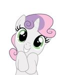  2012 cute equine female friendship_is_magic fur happy horn horse looking_at_viewer mammal my_little_pony pony simple_background smile solo sweetie_belle_(mlp) tagme unicorn white_fur wide_eyed xxchibirukiaxx 