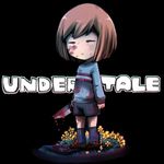  bangs black_background blood blood_on_face blood_splatter bloody_clothes bob_cut clenched_hand closed_eyes copyright_name expressionless flower frisk_(undertale) full_body highres holding holding_knife kitchen_knife knife long_sleeves r-ko_(rayla) shoes short_hair shorts simple_background socks solo standing swept_bangs undertale yellow_flower 