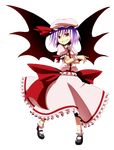  bad_id bad_pixiv_id bat_wings bow cafe_choco crossed_arms full_body gradient_hair hat highres multicolored_hair purple_hair red_eyes remilia_scarlet ribbon short_hair smile solo touhou transparent_background wings 