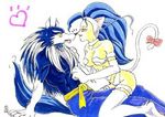  1girl couple felicia gallon hetero lowres source_request vampire_(game) 