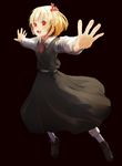  bad_id bad_pixiv_id blonde_hair chirigami-san hair_ornament hair_ribbon open_mouth outstretched_arms red_eyes ribbon rumia solo spread_arms touhou 