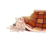  amatsukaze_(kantai_collection) closed_eyes closed_mouth deco_(geigeki_honey) hair_tubes kantai_collection kotatsu long_hair long_sleeves lying on_stomach silver_hair solo table twitter_username two_side_up under_kotatsu under_table 