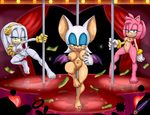  2015 amy_rose anthro areola bat big_breasts breasts echidna erect_nipples female hedgehog mammal monotreme navel nipples pussy ravnic rouge_the_bat sonic_(series) stripper zeta_the_echidna 