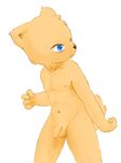  absurd_res anthro blue_eyes canine cub dog flaccid hi_res male mammal navel partially_retracted_foreskin penis simple_background solo standing uncut young 坂名丸 