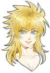  blonde_hair blue_eyes long_hair mermaid_thetis noe_(bkmnoo) portrait saint_seiya simple_background solo white_background 