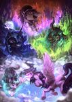  2015 armor assasinmonkey changeling equine fangs female fight flying friendship_is_magic helmet horn king_sombra_(mlp) male mammal my_little_pony nightmare_moon_(mlp) queen_chrysalis_(mlp) slit_pupils starlight_glimmer_(mlp) twilight_sparkle_(mlp) unicorn winged_unicorn wings 