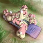  audino butt camping mewscaper nintendo pillow pok&eacute;mon sleeping tabunne transformation video_games 