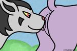  2015 animated anus black_fur close-up cunnilingus eeveelution espeon female feral from_behind fur grey_fur kyoushiro kyoushiro_(character) loop male mightyena nintendo oral outside plains pok&eacute;mon purple_fur pussy raised_tail red_eyes sex side_view sky smile tongue tongue_out vaginal video_games yellow_sclera 