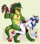  bdsm butt crocodile divenka female hoirmack iceblizzard ko&iuml;quo male male/female nude reptile scalie spanking 