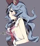  animal_ears blue_hair breasts bunny_ears commentary_request erune ferry_(granblue_fantasy) gloves granblue_fantasy long_hair nenemaru profile sideboob small_breasts solo 