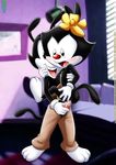  animaniacs bbmbbf black_fur brother brother_and_sister clothing cum dot_warner duo female flower fur incest male male/female mammal nude palcomix pants penetration penis plant pussy pussy_juice sex sibling sister smile text tongue vaginal vaginal_penetration warner_brothers yakko_warner 