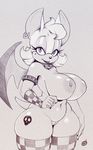  2015 anthro areola bat big_breasts breasts daxzor erect_nipples female huge_breasts mammal mostly_nude nipples pussy rouge_the_bat solo sonic_(series) wings 