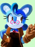  archie_comics blue_fur clothed clothing eyewear fur glasses gloves lagomorph mammal orange_eyes pika relic_the_pika sonic_(series) vest 