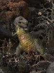  blood claws dinosaur fight spears stab teeth tyrannosaurus_rex undead 