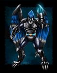  armor avian beak better_version_at_source bird bodysuit claws clothing futuristic hawk invalid_color skinsuit unknown_artist 