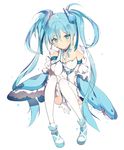  arm_support bad_id bad_twitter_id between_legs blue_eyes blue_footwear blue_hair blue_ribbon breasts choker cleavage diamond dress elbow_gloves frills full_body gem gloves hair_between_eyes hand_between_legs hand_on_own_cheek hatsune_miku jewelry long_hair looking_at_viewer lpip ribbon shoes shoulder_pads simple_background small_breasts solo strapless strapless_dress tears thighhighs twintails very_long_hair vocaloid white_background white_dress white_gloves white_legwear 
