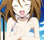  brown_hair closed_eyes highres nikaidou_mari screencap short_hair swimsuit taimadou_gakuen_35_shiken_shoutai 