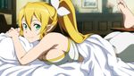  :_code_register artist_request barefoot bed blonde_hair breast_press breasts feet game_cg green_eyes indoors large_breasts leafa leafa_(sao:im) leg_up long_hair looking_at_viewer lying official_art on_stomach pillow sideboob smile solo sword_art_online sword_art_online:_hollow_fragment the_pose 