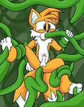  2_tails absurd_res anal anal_penetration barefoot blue_eyes canine erection forced fox foxkai fur hi_res male mammal miles_prower multiple_tails nude oral orange_fur paws penetration penis rape solo sonic(series) sonic_(series) struggling tentacle_rape tentacles young 