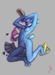  anthro blue_fur blush bra breasts butt cat clothing drockdraw_(artist) drunk feline female fur hi_res mammal mature_female mother nicole_watterson panties parent passed_out pussy skirt solo suntan tan_line the_amazing_world_of_gumball underwear undressed 