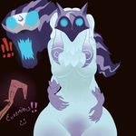  2015 :3 anthro big_breasts blue_eyes blush breasts canine caprine featureless_breasts female fur hair hi_res kindred_(lol) lamb_(lol) league_of_legends lulu mammal mask mlm0 navel nude open_mouth sheep simple_background spirit text video_games white_fur wide_hips wolf wolf_(lol) 