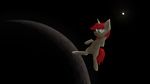  black_background equine female feral hi_res horn mammal marsminer my_little_pony planet simple_background solo space star unicorn velvet_pastry 