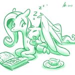  2015 asriel_dreemurr book boss_monster caprine crossover duo equine feral fluttershy_(mlp) food friendship_is_magic goat hi_res mammal monster my_little_pony pegasus pie rwl sleeping sound_effects undertale video_games wings zzz 