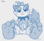  balls foot_focus komane male paws penis simple_background sketch solo teaselbone white_background yo-kai_watch 