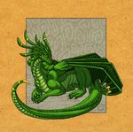  acidapluvia dragon female feral green_scales lenora scales solo wings 