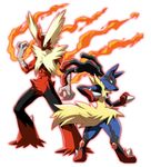  avian bird blaziken canine chicken duo lucario mammal mega_blaziken mega_evolution mega_lucario nintendo pok&eacute;mon video_games 