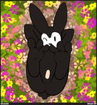  abstract_background balls butt disney feet flower hi_res lagomorph male mammal nude oswald_the_lucky_rabbit paws penis plant presenting rabbit reclining shiuk solo toes 