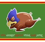  avian bird christmas colored falco_lombardi gorgo_neon hi_res holidays looking_at_viewer nintendo solo star_fox turkey video_games 