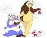  anal anthro anubian_jackal anus bear big_breasts big_butt blpanda breasts butt canine chubby cute dripdry feces female food hair jackal mammal nipples nude panda pooping pussy scat solo sweat taco wide_hips 