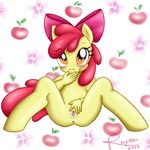  anthro anthrofied anus apple_bloom_(mlp) blush clitoris cub cum cum_in_pussy cum_inside earth_pony equine female friendship_is_magic hair horse mammal my_little_pony nude pony presenting pussy raymar red_hair smile solo spread_legs spread_pussy spreading young 