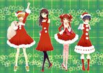  amagi_yukiko bad_id bad_pixiv_id hat kujikawa_rise long_hair multiple_girls pantyhose persona persona_4 santa_costume santa_hat satonaka_chie shirogane_naoto short_hair tayako thighhighs 