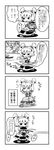  4koma abua comic dragon_ball dragon_ball_z greyscale highres monochrome multiple_girls onozuka_komachi parody shiki_eiki son_gokuu touhou translated 