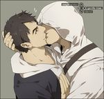  altair_ibn_la-ahad assassin's_creed assassin's_creed_(series) hood kiss lowres male_focus malik multiple_boys yaoi 