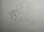  animal_genitalia anus canine_pussy coffeefly female nintendo pawpads pok&eacute;mon pussy simple_background sketch solo traditional_media_(artwork) video_games vulpix 