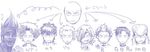  ao_no_exorcist character_request danganronpa date_masamune_(sengoku_basara) doumeki_shizuka final_fantasy final_fantasy_x gintama hijikata_toushirou male_focus monochrome mugen multiple_boys nakai_kazuya odd_one_out one_piece oowada_mondo protected_link roronoa_zoro samurai_champloo seiyuu_connection sengoku_basara sketch suguro_ryuuji trait_connection wakka xxxholic 