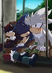  3boys anthro black_nose blush boots clothing footwear furry gloves group hedgehog male male_focus mammal multiple_boys sega shadow_the_hedgehog silver_the_hedgehog sleeping sonic sonic_(series) sonic_the_hedgehog tetora video_games 