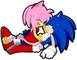  amy_rose anthro black_nose boots clothing dani dress duo female footwear gloves hair hedgehog male mammal pink_hair sonic_(series) sonic_the_hedgehog video_games 