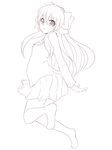  bad_id bad_pixiv_id bow gekkan_shoujo_nozaki-kun highres kazenoko long_hair monochrome sakura_chiyo sketch skirt solo 