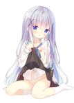  blue_eyes blue_hair flat_chest gochuumon_wa_usagi_desu_ka? kafuu_chino long_hair nipples no_panties open_clothes open_shirt shirt skirt skirt_lift solo yuizaki_kazuya 