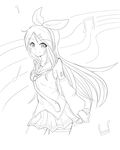  bad_id bad_pixiv_id beamed_eighth_notes beamed_sixteenth_notes greyscale highres kagamine_rin kazenoko long_hair monochrome musical_note quarter_note sketch skirt smile solo vocaloid 