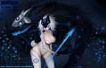  2015 animal_humanoid arrow big_breasts blue_eyes bow_(weapon) breasts canine caprine duo female fur hair humanoid karia kindred_(lol) lamb_(lol) league_of_legends long_ears long_hair looking_at_viewer mammal mask open_mouth ranged_weapon sheep smile spirit teeth video_games weapon white_fur wolf wolf_(lol) 