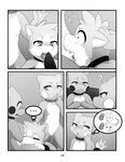  2015 4_fingers animal_genitalia backsack balls bisexual black_and_white blush brother butt collar comic darkmirage digital_drawing_(artwork) digital_media_(artwork) dragonchu dragonchu_(character) fan_character female fingering fur greyscale group hi_res hybrid licking male male/female male/male mammal monochrome nintendo nude open_mouth oral penetration perineum pok&eacute;mon sex sheath sibling sis_(fyoshi) sister surprise tongue tongue_out video_games white_fur 