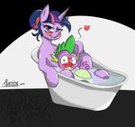  &lt;3 2013 applejack_(mlp) bath blush bylisboa dragon earth_pony equine fangs female feral friendship_is_magic fur group hair hi_res horn horse looking_at_viewer male mammal monochrome my_little_pony partially_submerged pony rarity_(mlp) scalie spike_(mlp) twilight_sparkle_(mlp) unicorn water 