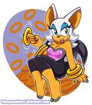  anthro barefoot bat blue_eyes breasts cleavage clothed clothing english_text female mammal omegasunburst open_mouth ring rouge_the_bat smile solo sonic_(series) text wings 