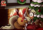  anus applejack_(mlp) arm_warmers big_eyes blonde_hair candy candy_cane christmas christmas_tree clitoris clothing cutie_mark earth_pony emberkaese equine female fireplace food friendship_is_magic fur hair hat holidays horse inside legwear looking_back lying mammal my_little_pony on_side open_mouth orange_fur pony pussy santa_hat solo stockings tongue tongue_out tree 